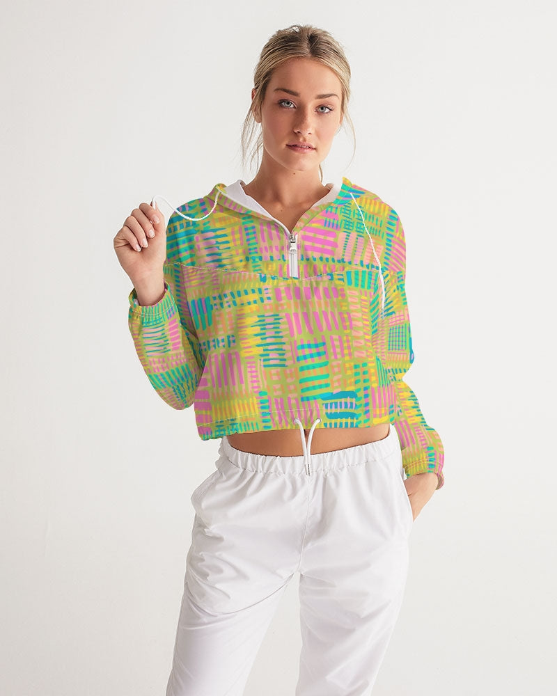 Positive Vibes Women's Cropped Windbreaker