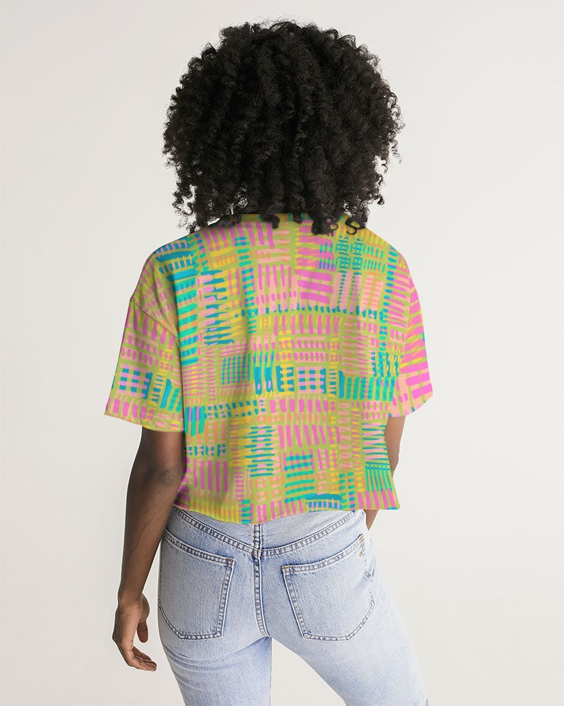 Positive Vibes Women's Lounge Cropped Tee