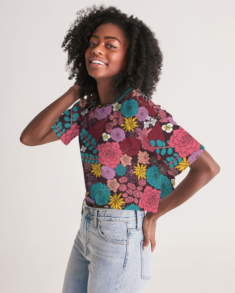 Succulent Garden Women's Lounge Cropped Tee