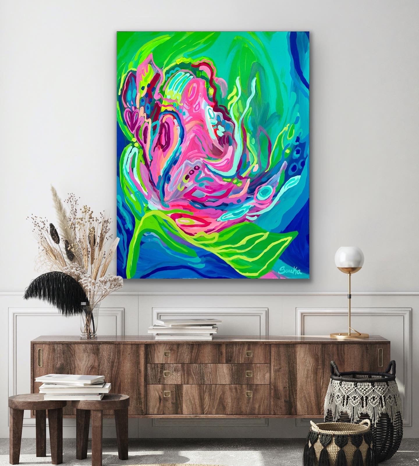 "Infinite Bloom" - 48 x 60" Original Painting on Canvas