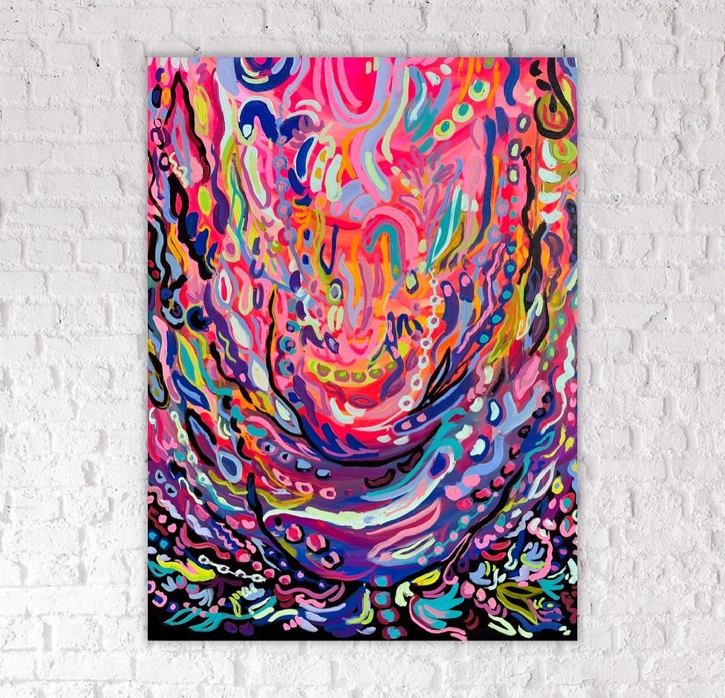 "Tropical Punch" 30x40" Original Painting on Canvas