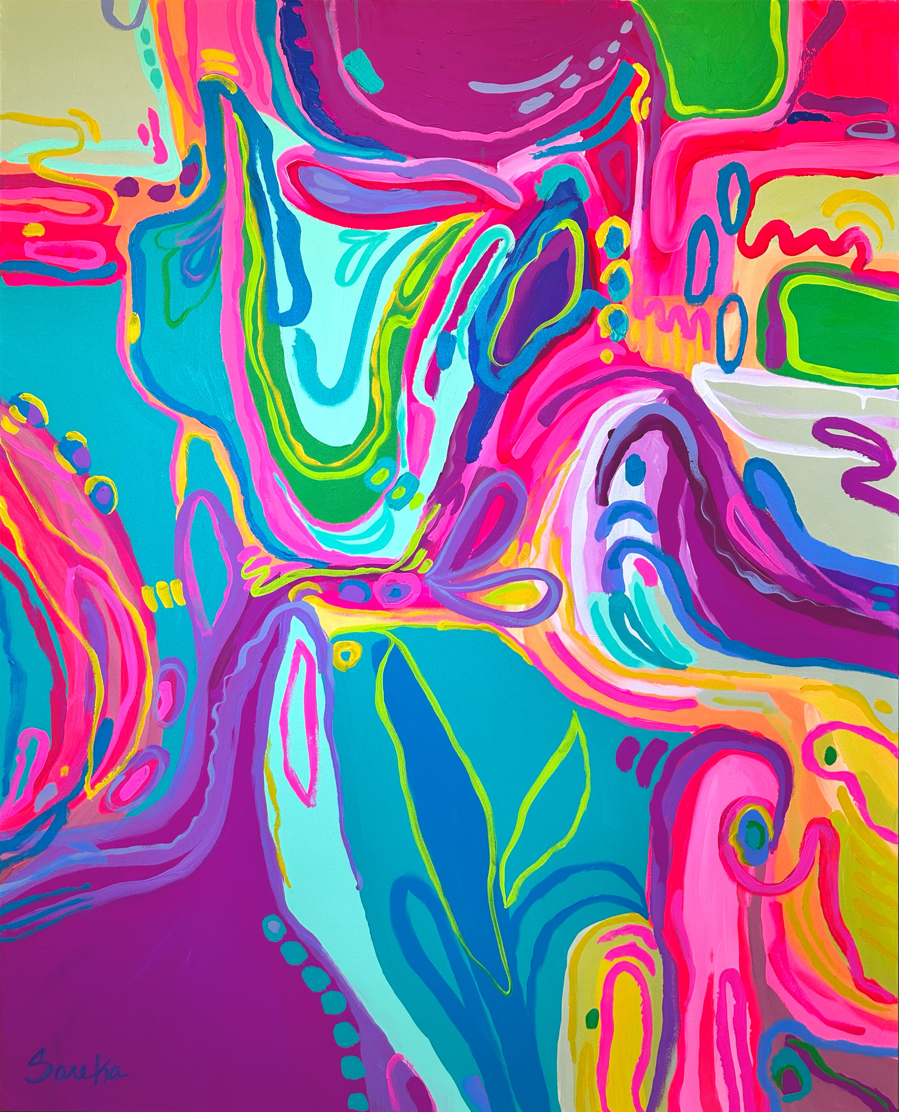 "Family Time" - 48 x 60" Original Painting on Canvas