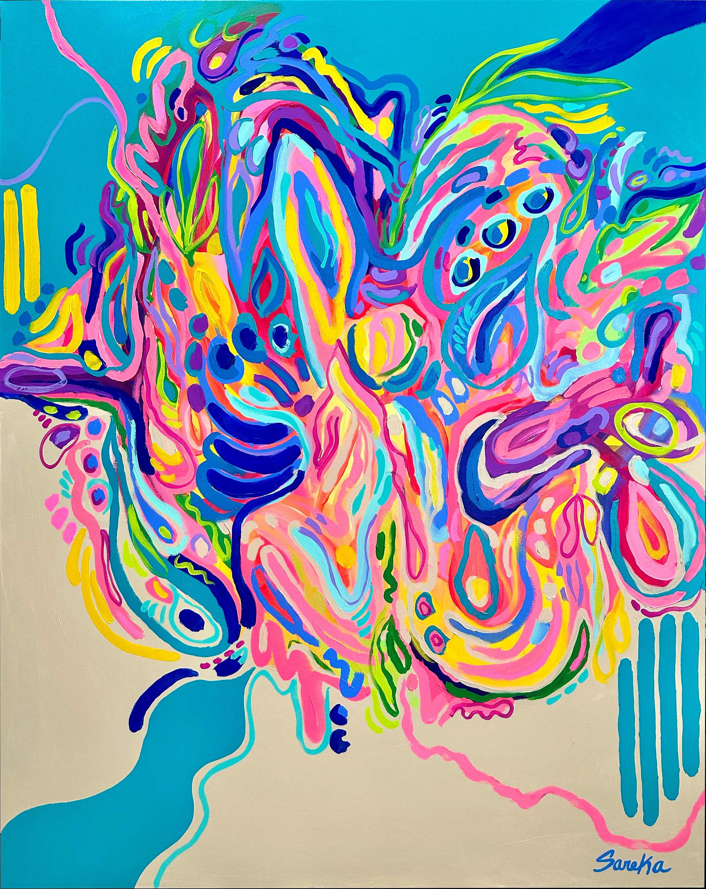 "Heart of Gold" - 48 x 60" Original Painting on Canvas