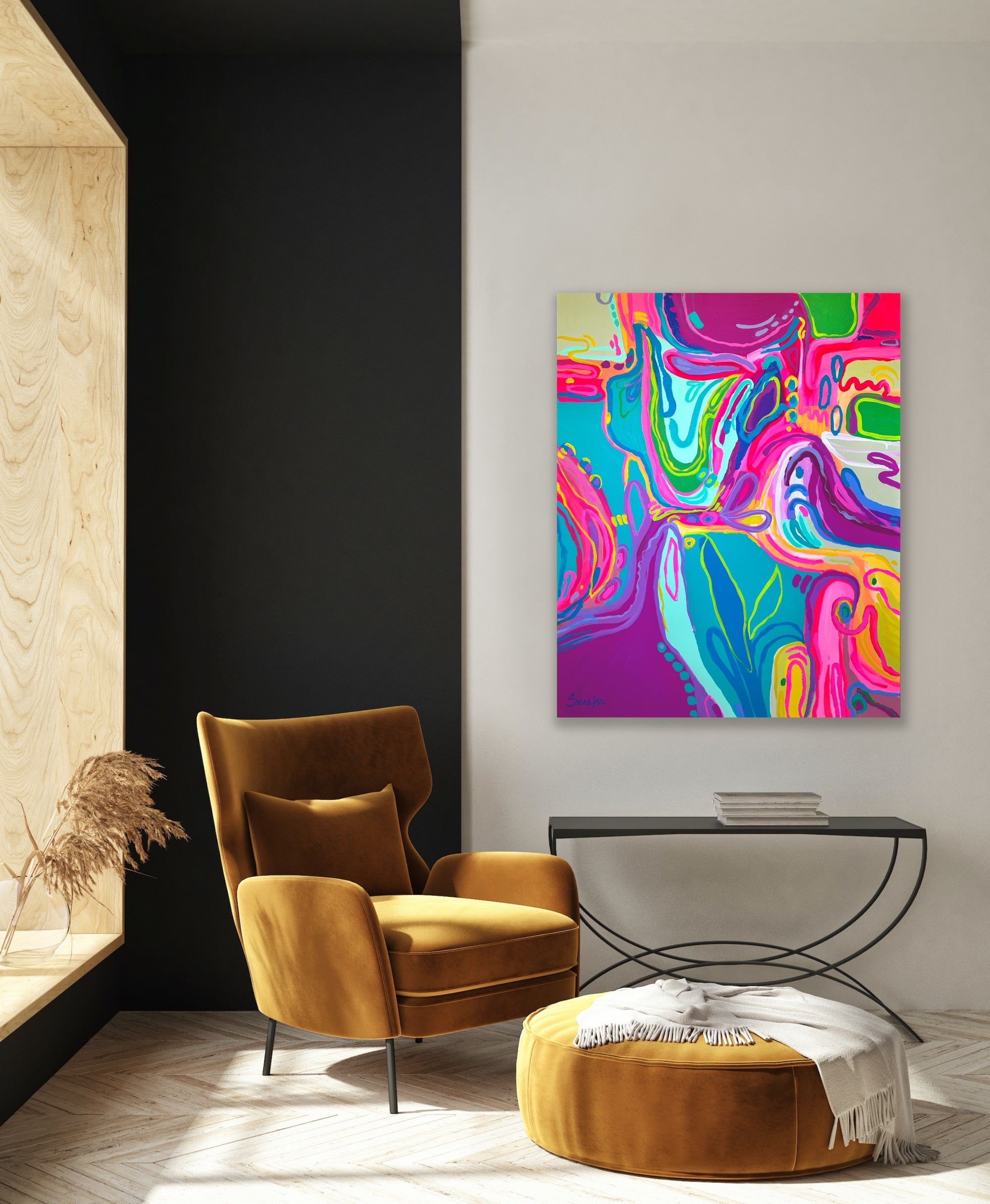 "Family Time" - 48 x 60" Original Painting on Canvas