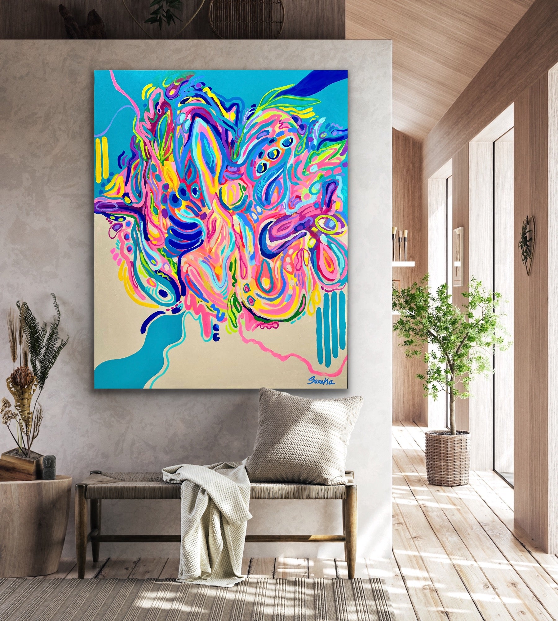 "Heart of Gold" - 48 x 60" Original Painting on Canvas