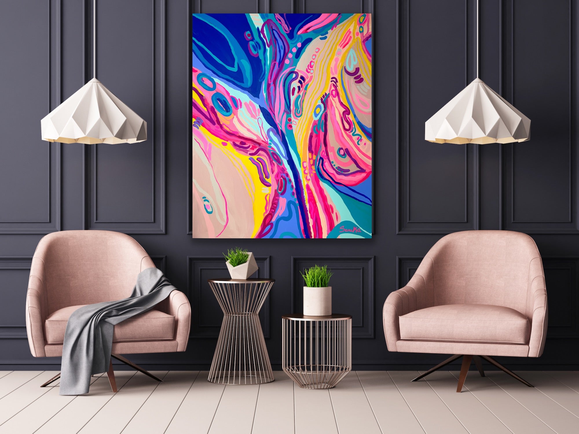 "Island Hopping" - 48 x 60" Original Painting on Canvas