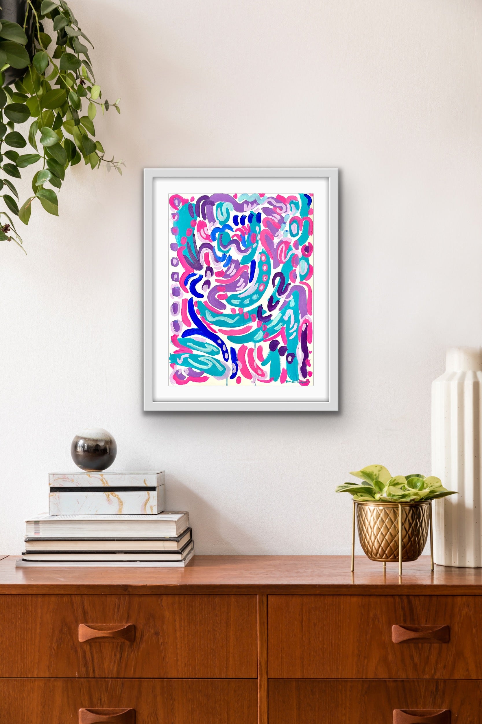 "Cotton Candy Land" 18x24" Original Painting on Paper