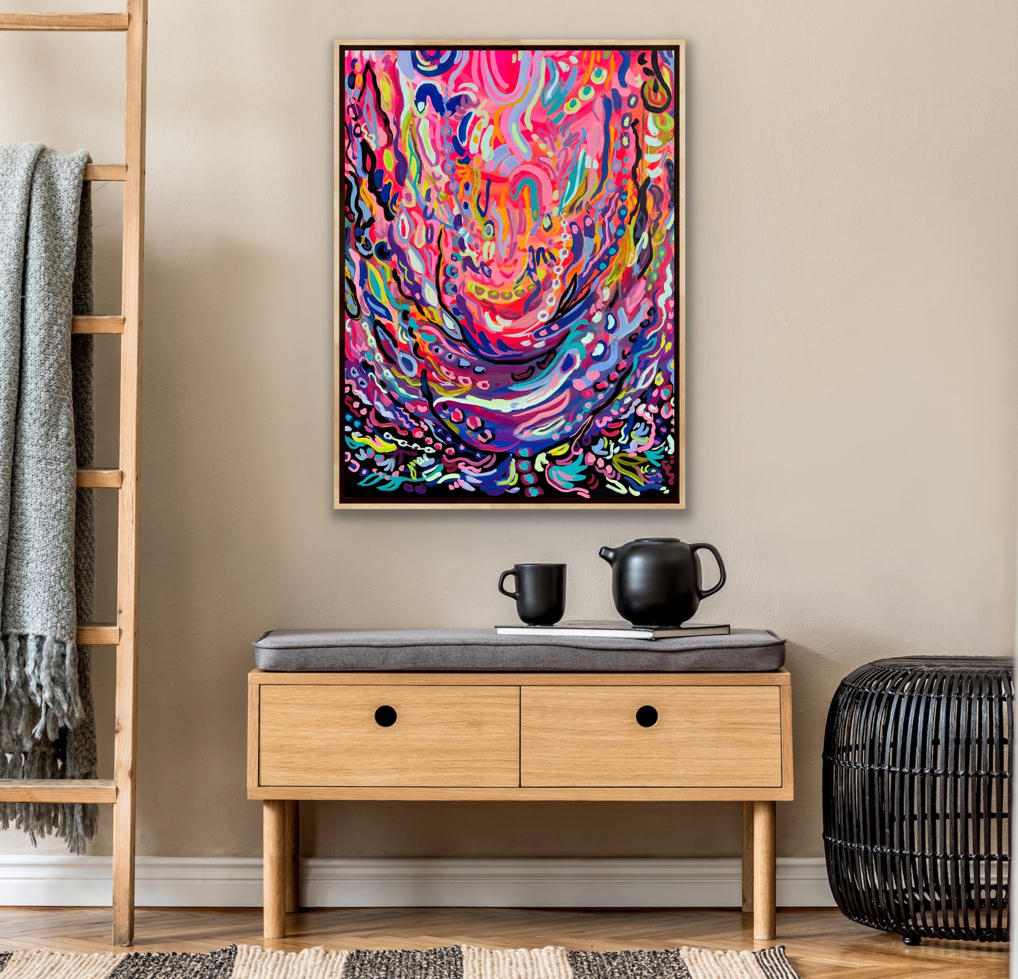 "Tropical Punch" 30x40" Original Painting on Canvas