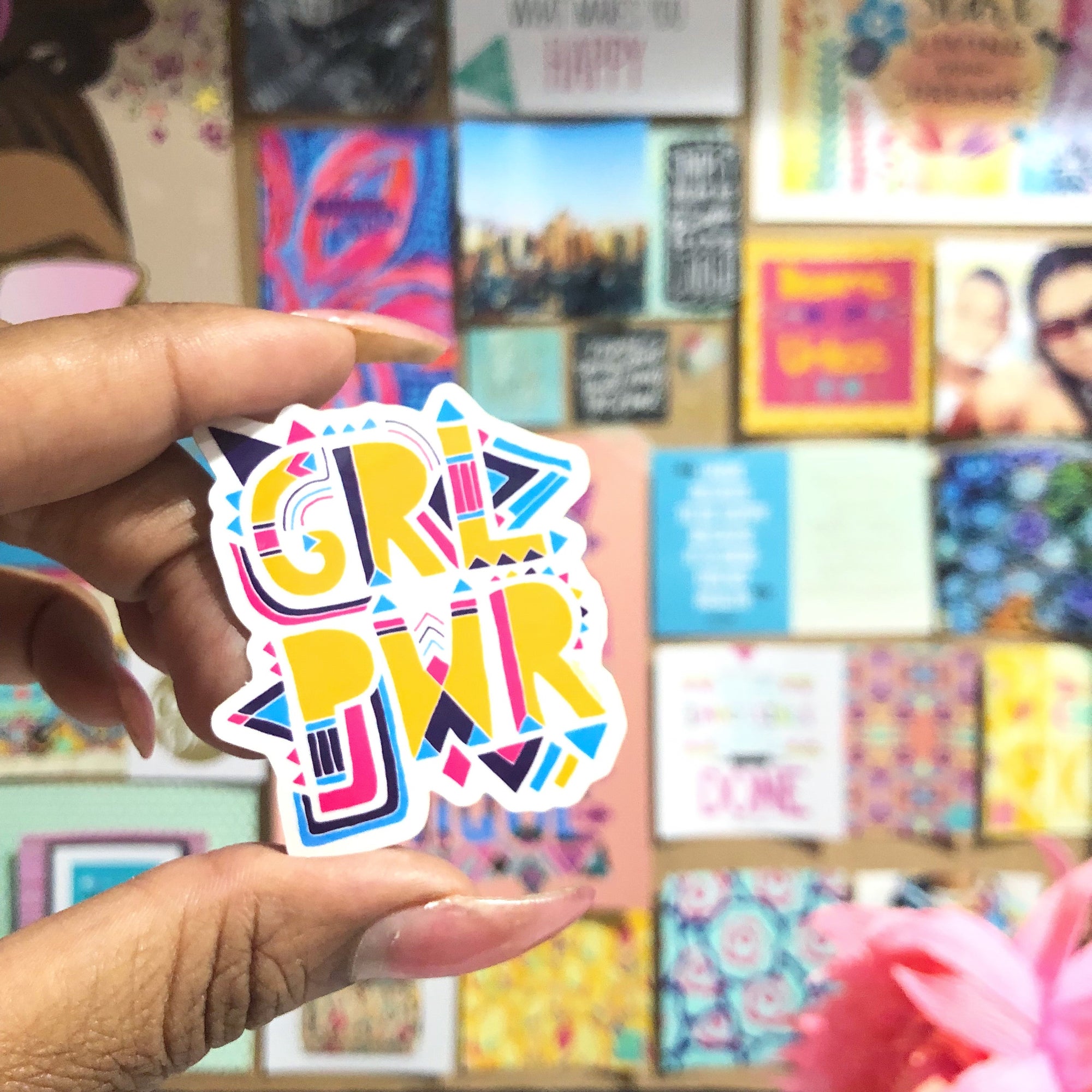 Set of 3 GRL PWR Stickers