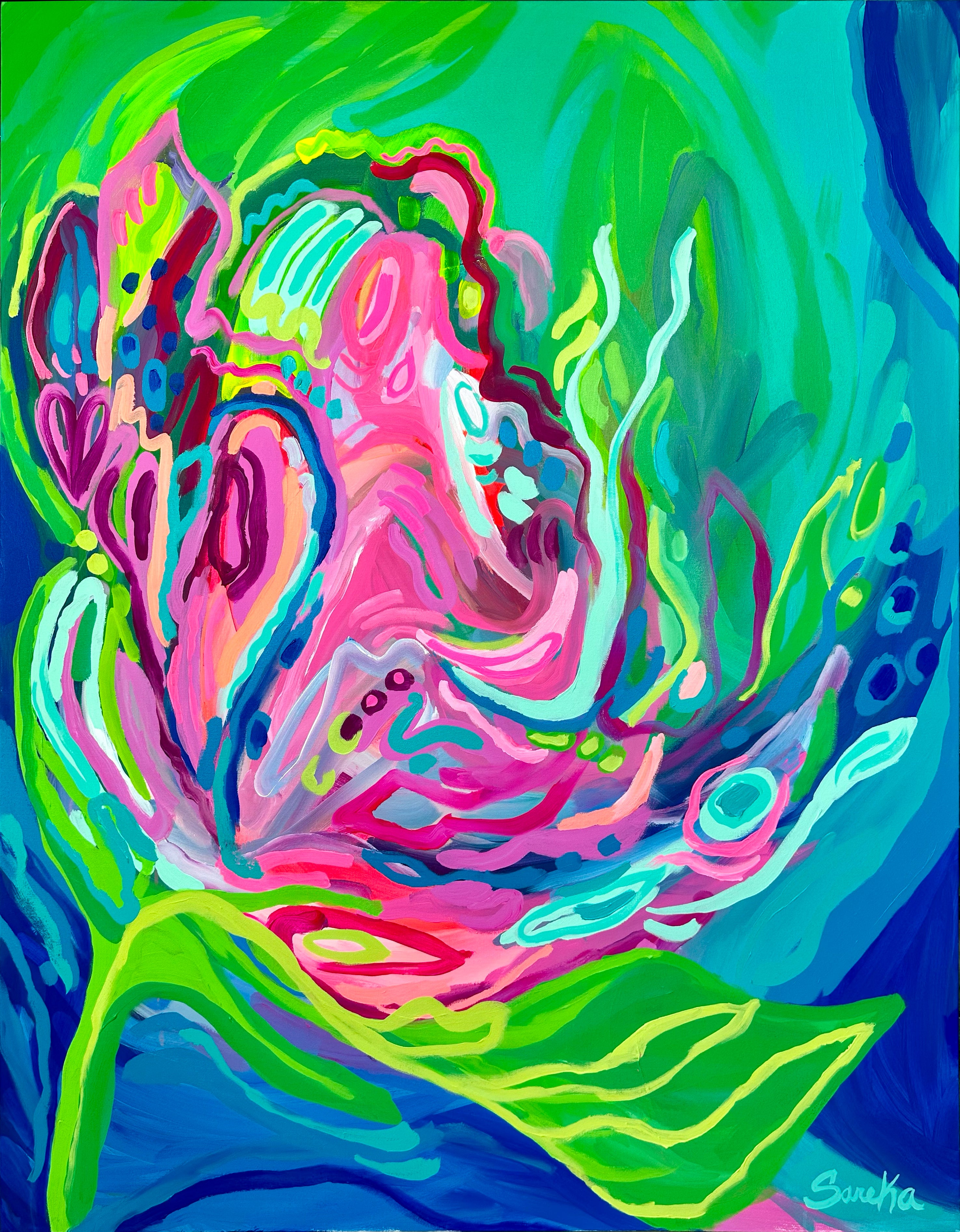 "Infinite Bloom" - 48 x 60" Original Painting on Canvas