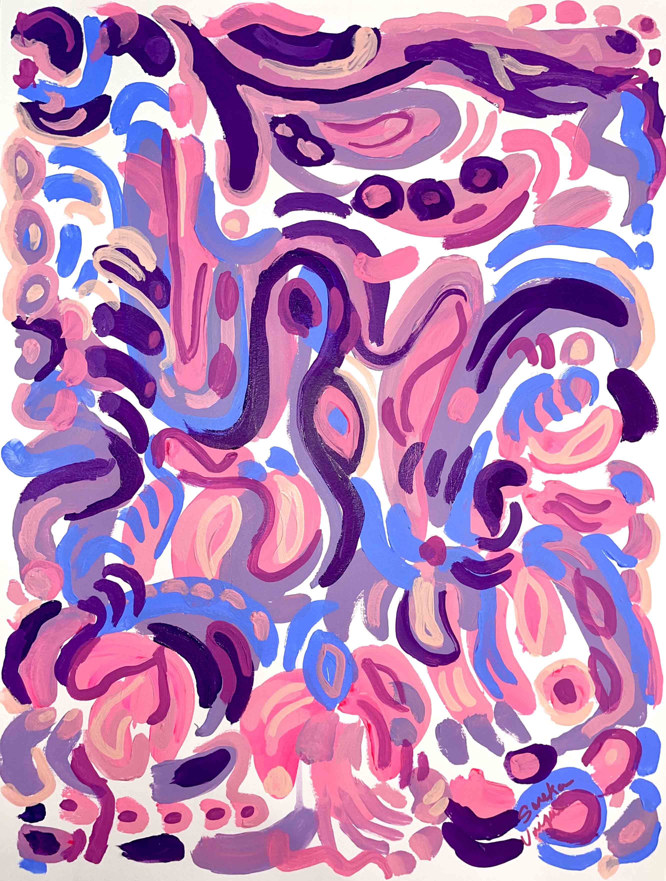 "Plush" 18x24" Original Painting on Paper