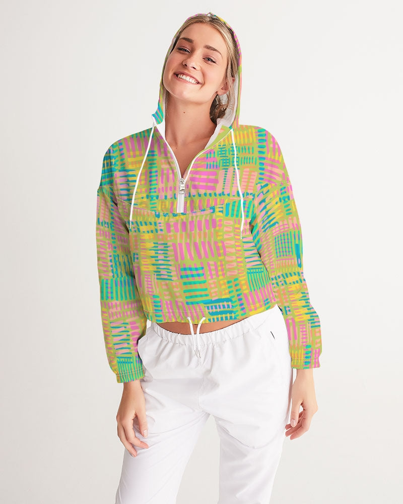 Positive Vibes Women's Cropped Windbreaker