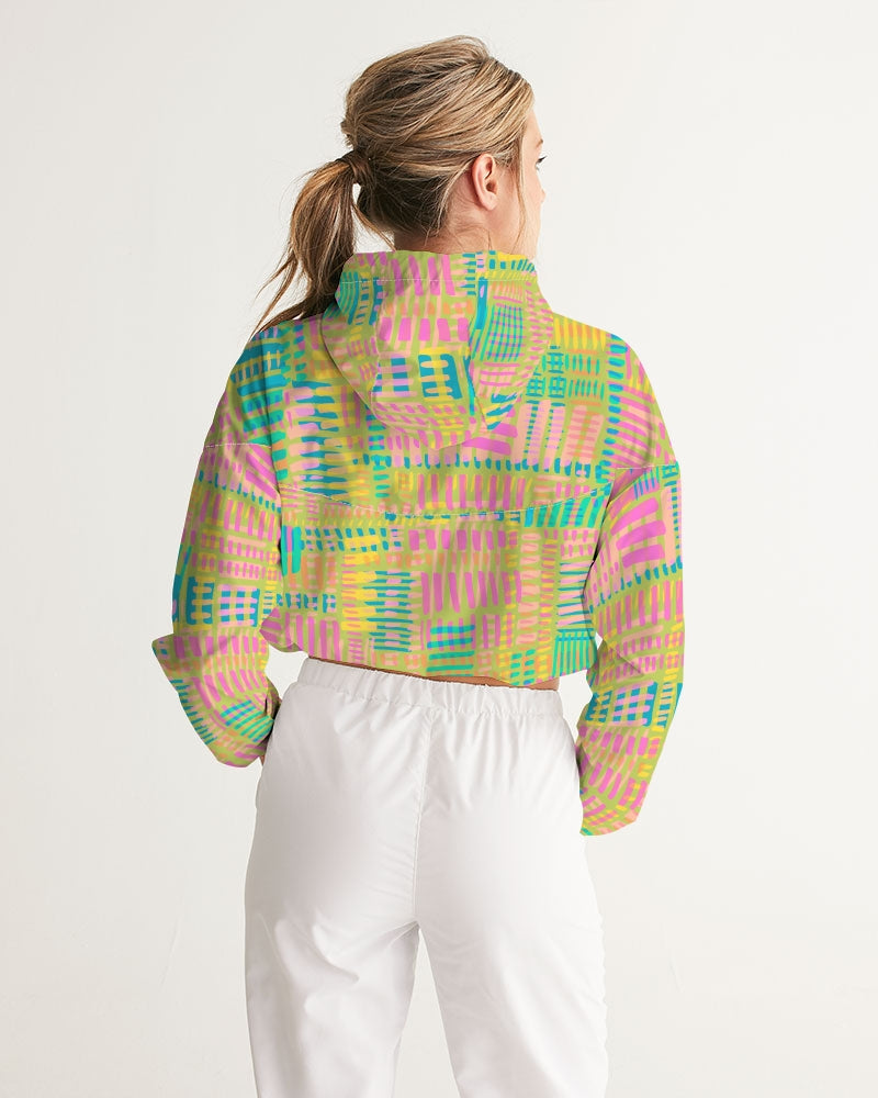 Positive Vibes Women's Cropped Windbreaker