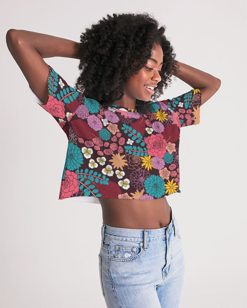 Succulent Garden Women's Lounge Cropped Tee