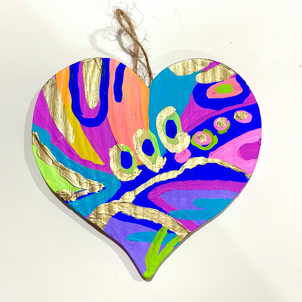 Original Hand Painted Heart Ornament 3