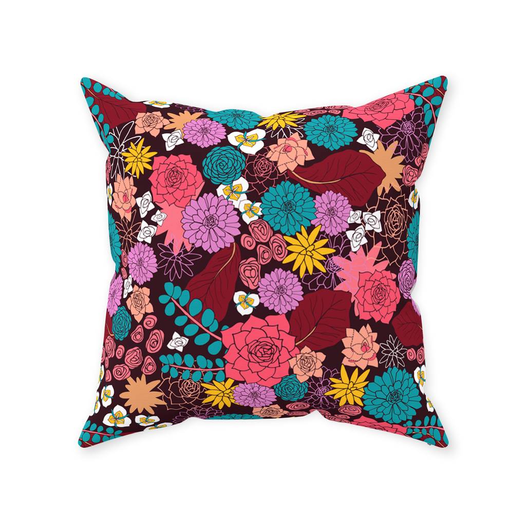 Succulent Garden Throw Pillow