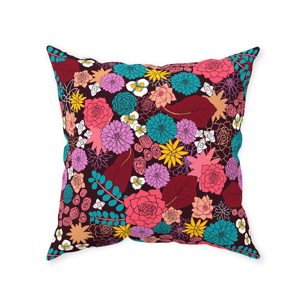 Succulent Garden Throw Pillow