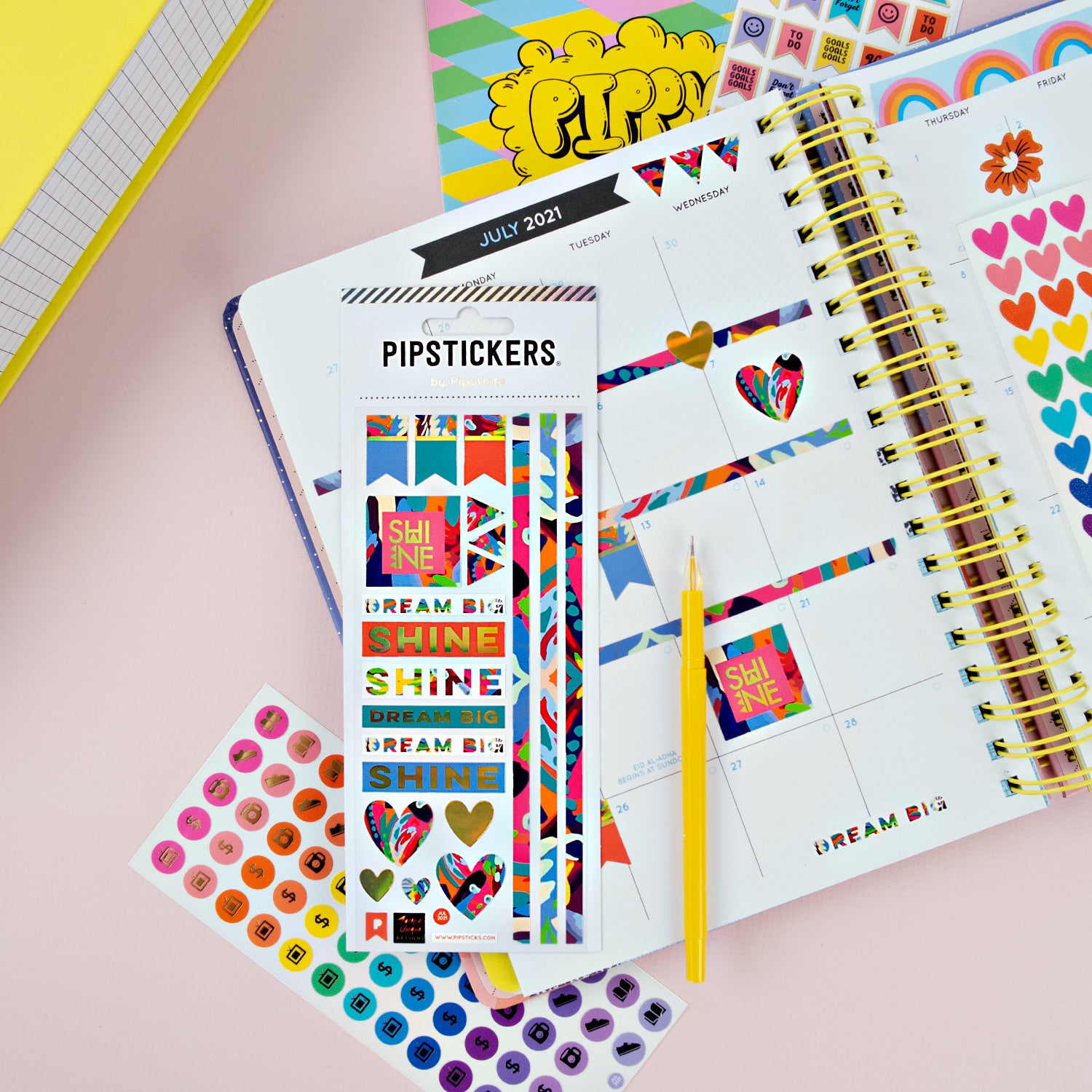 Shine Pipsticks Sticker Sheet