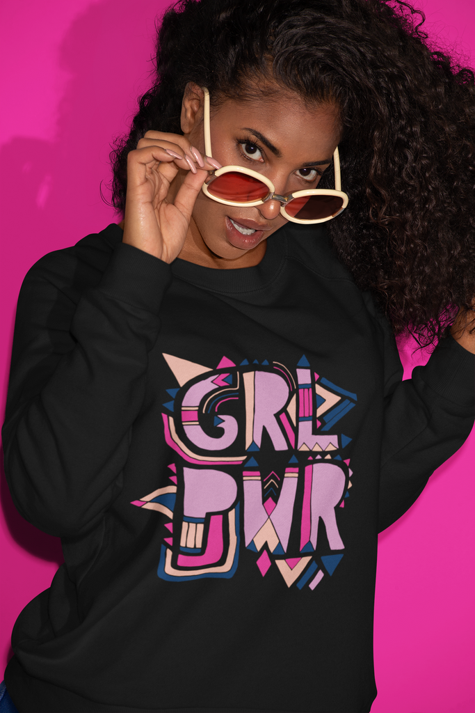 GRL PWR Unisex Crewneck Sweatshirt Sareka Unique